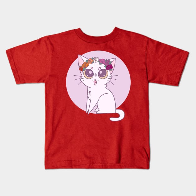 Subtle Lesbian Pride Cat Kids T-Shirt by Galaxcatconcepts 